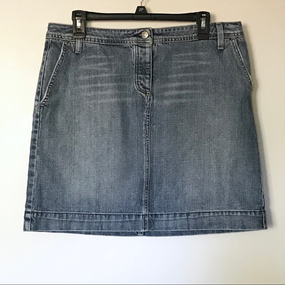 J. Crew Jean Skirt Button Fly Sz 12